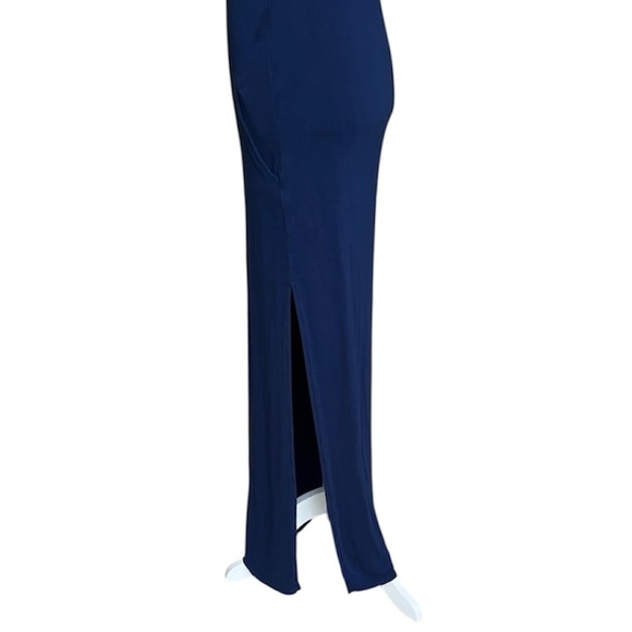 Lulu’s Shield and Sword Navy Blue Sleeveless Maxi Dress With Pockets Size Large - Picture 11 of 15